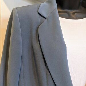 Vtg Kasper Womens Blue 2pc Pants Suit Blazer & Pants Lined Sz 14